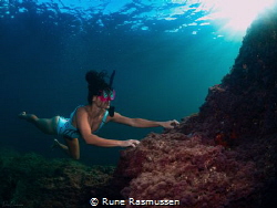 Climbing to the top is easy underwater :D by Rune Rasmussen 
